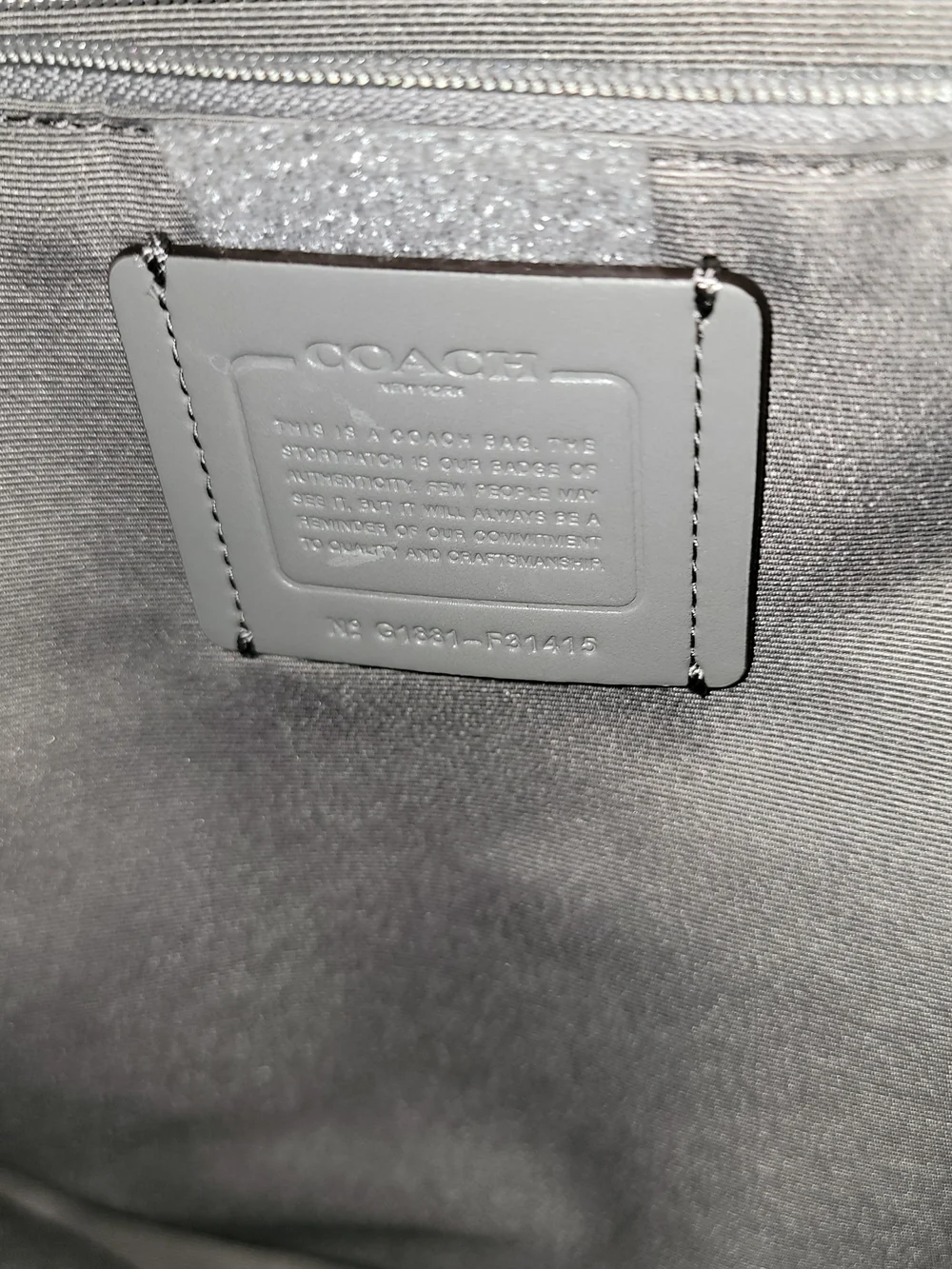 Coach Pebbled Leather Shoulder Bag in Gray
